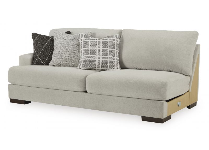 6 Seater Modular L-Shape Sofa in Fabric with Reversible Cushions - Quanda